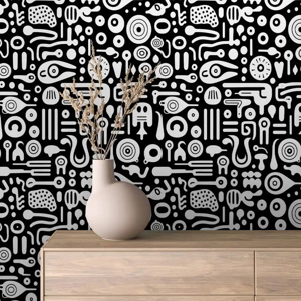 mural / 16 / GEOMETRIC BLACK
